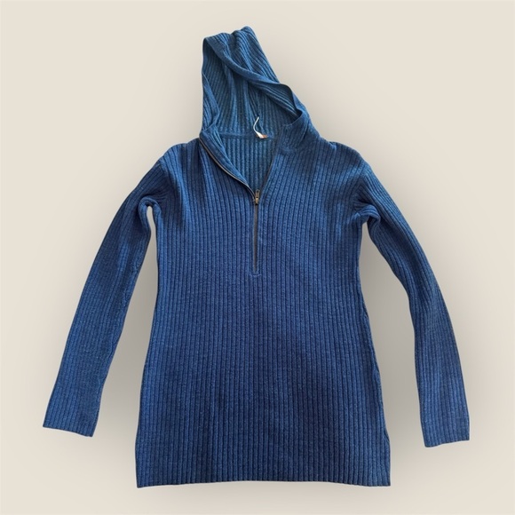 Free People Sweaters - Y2K Free People Blue Hooded Women's Sweater